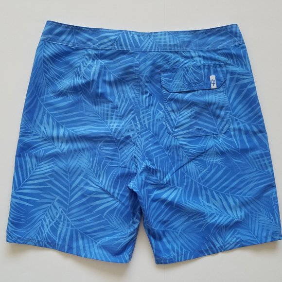 NWT Men's Strong Boalt Blue Swim Trunks Royal X-Rays Palms Swimwear Size 32 - Picture 2 of 7